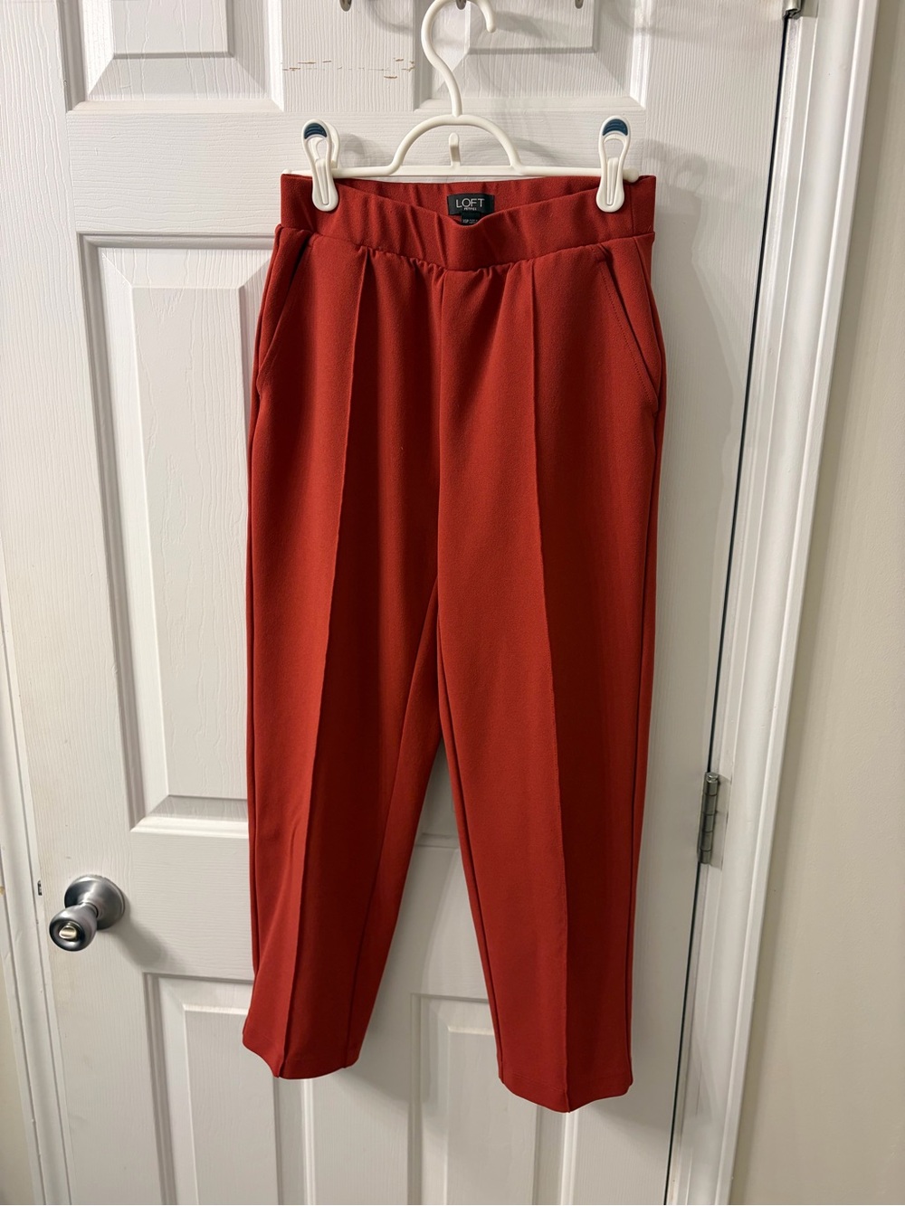 LOFT Petites Brick Red Cropped Trousers
